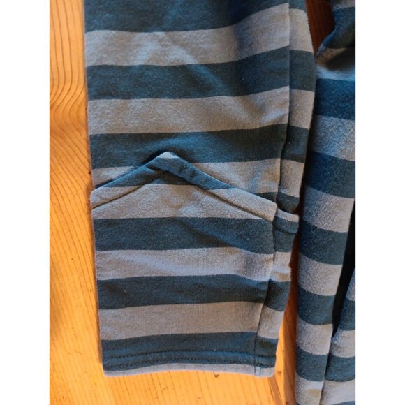 Matilda Jane Fall Breeze Jacket Peacoat Womens M Stretch Blue Striped Button Up - Picture 5 of 7